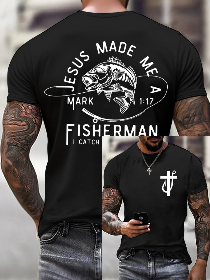 🔥Buy 3 Get 15% Off🔥🔥Hot Sale Picks 🔥Men'S Fishing Faith Short-Sleeved T-Shirt