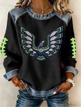 Women's Football Print Sweatshirt