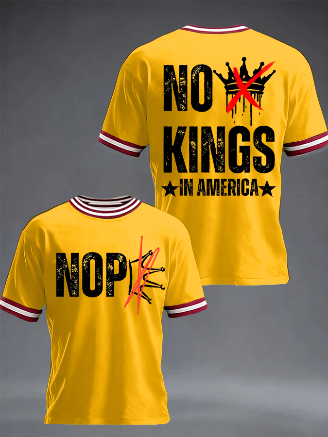 🔥Buy 3 Get 15% Off🔥Men's "NO KINGS IN AMERICA" Casual T-shirt