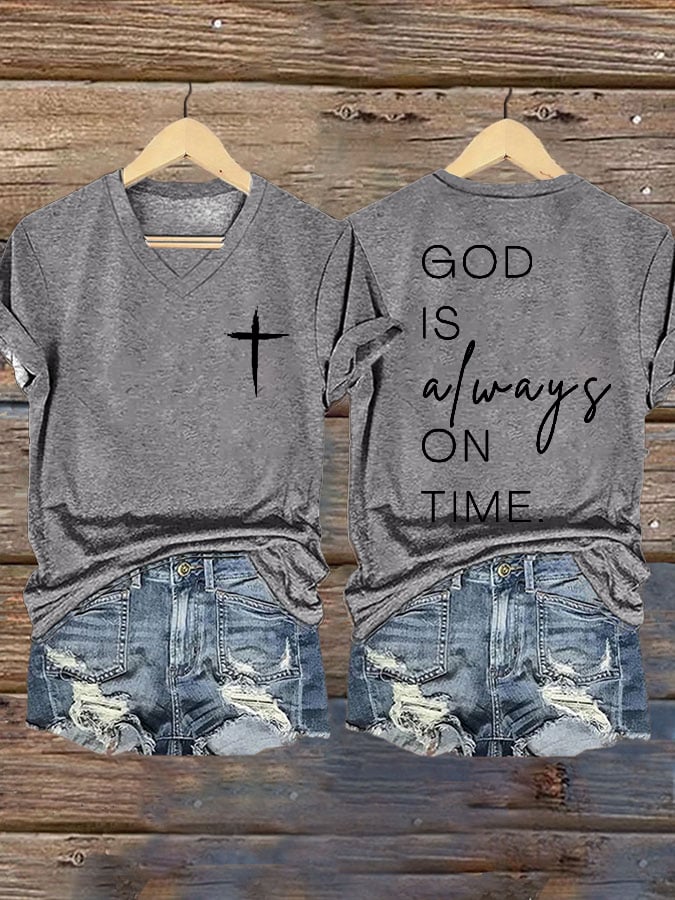 Women's God Is Always On Time T-Shirt