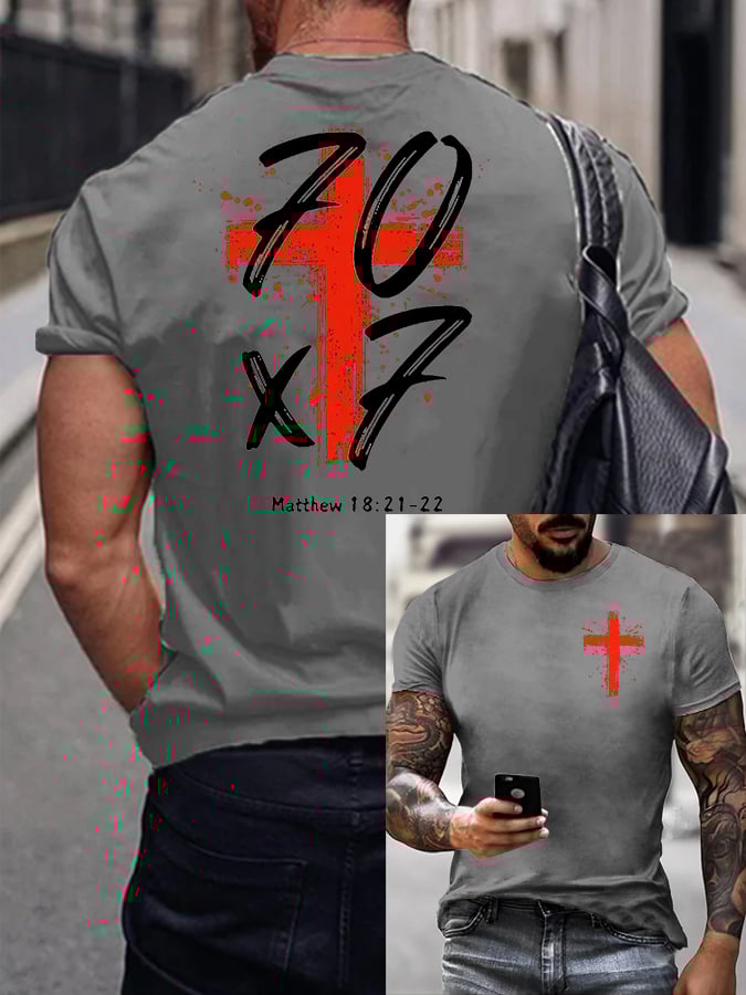 Men's Casual Printed Short-Sleeve T-Shirt