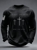 Men's Casual Faith Print T-shirt