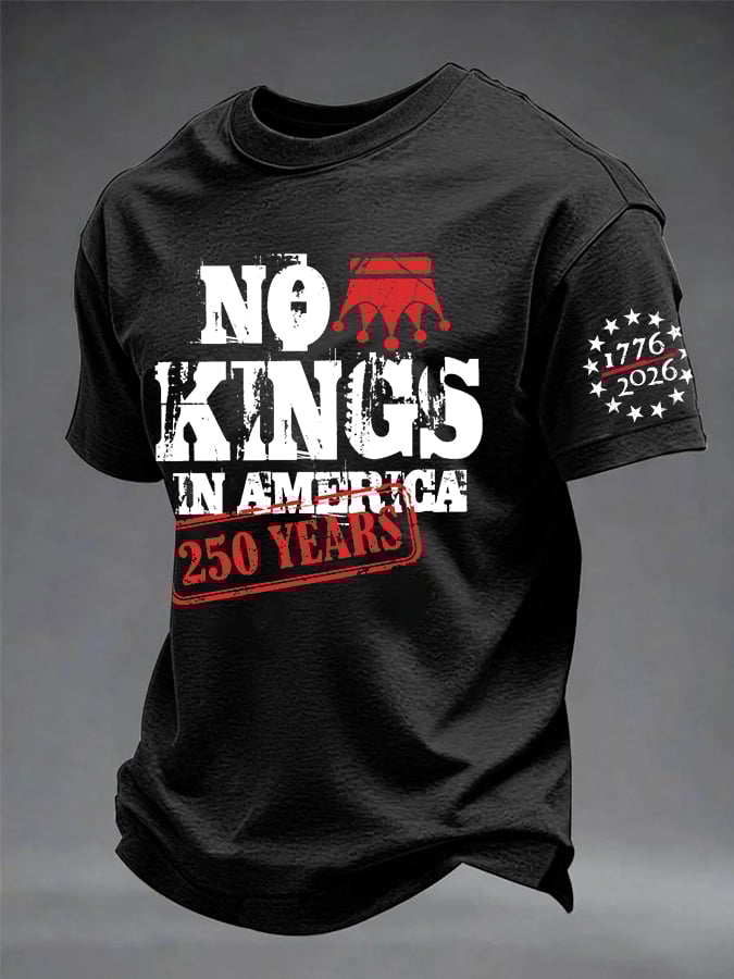 🔥Buy 3 Get 15% Off🔥Men's No Kings In America Print T-shirt