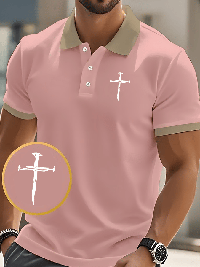 🔥Buy 3 Get 15% Off🔥Men's Faith Printed Casual Polo Shirt