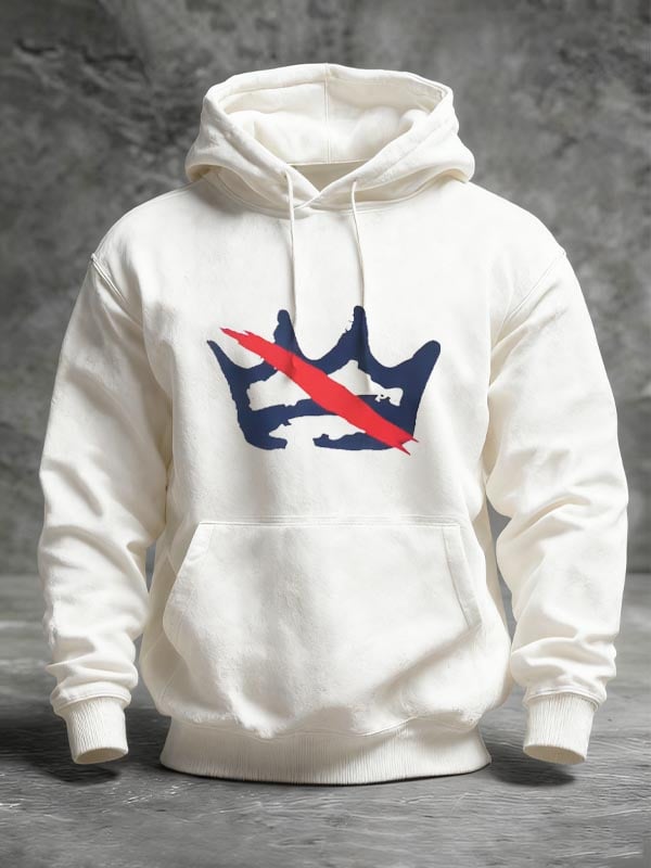 🔥Buy 3 Get 15% Off🔥Men's Vintage No Kings Crown Print Hoodie