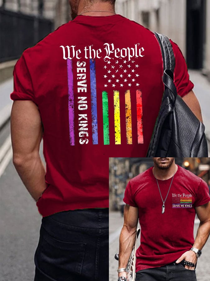 🔥Buy 3 Get 15% Off🔥Men's United States 250TH Anniversary We the People SERVE NO KINGS T-Shirt