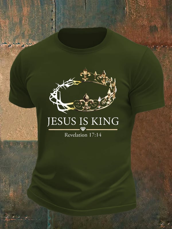 Men's  Jesus Is King Christian  T-Shirt