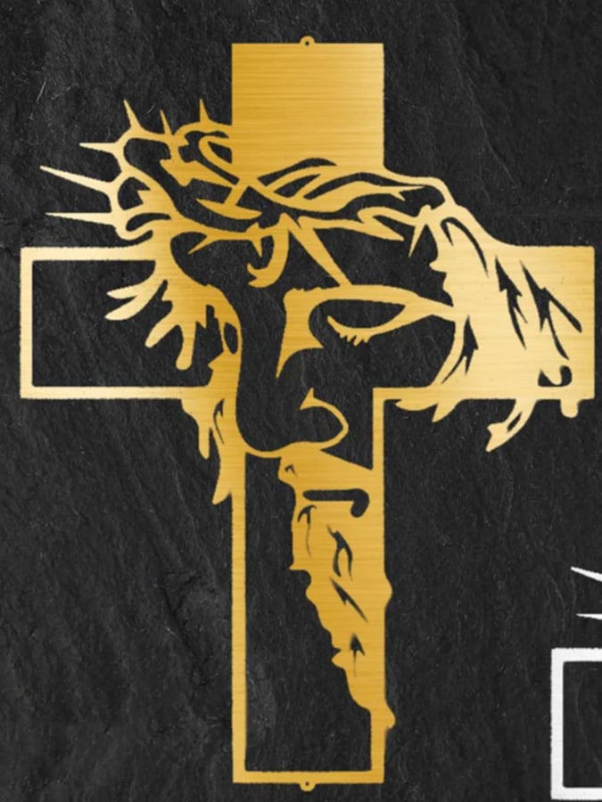 Women's Faith Vintage Handmade Double Layered Alloy Wooden Cross Necklace