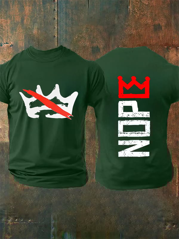 🔥Buy 3 Get 15% Off🔥Men's Nope, No Kings In America Print T-shirt