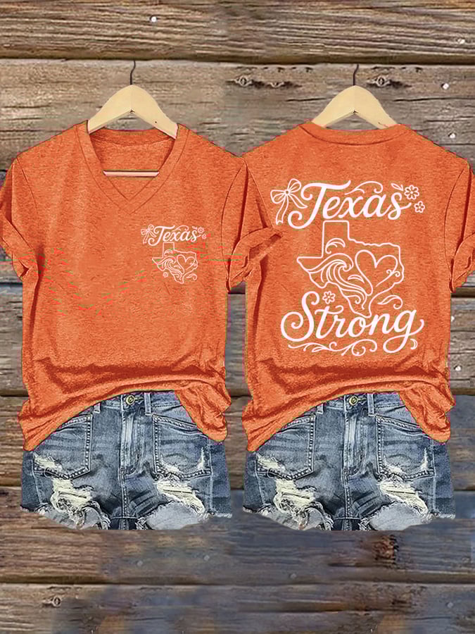 Women's Texas Hill Country Strong  Printed T-Shirts