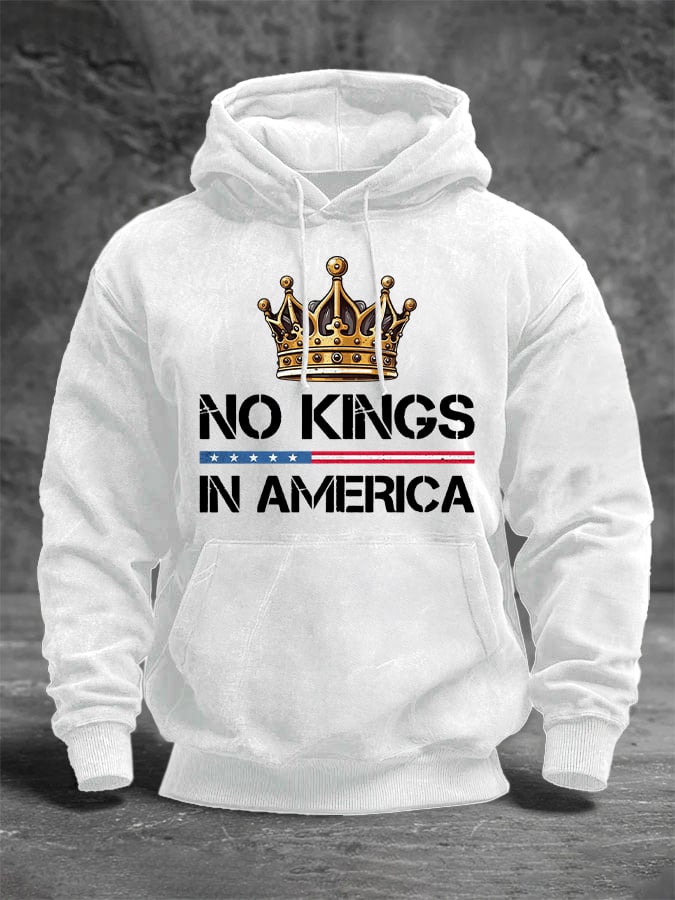🔥Buy 3 Get 15% Off🔥Men's No Kings In America Print Hoodie