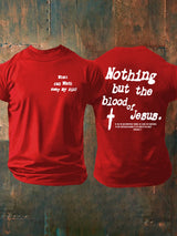 🔥Buy 3 Get 15% Off🔥Only The Blood Of Jesus Print Unisex Oversized Printed T-Shirt