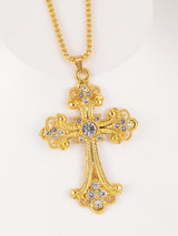 Baroque Cross Necklace (Unisex)