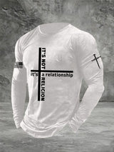 Men's It's a Relationship, Not Religion Printed T-Shirt
