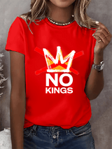 🔥Buy 3 Get 15% Off🔥Women's  America has No Kings Printed Casual T-Shirt
