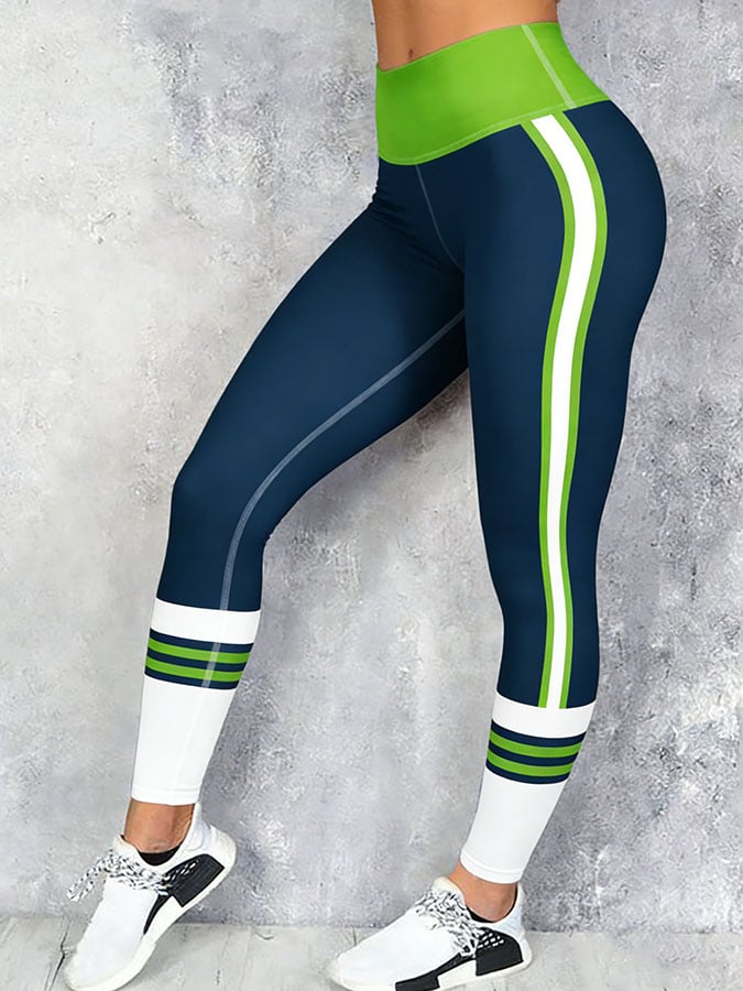 Women's Rugby Print High-Stretch Leggings