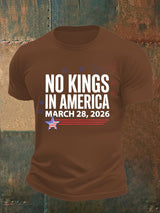🔥Buy 3 Get 15% Off🔥Men's   NO KINGS IN AMERICA  Print  T-Shirt