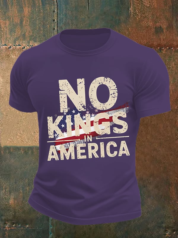 🔥Buy 3 Get 15% Off🔥Men's no kings in America print  T-Shirt