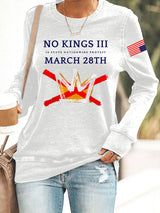 🔥Buy 3 Get 15% Off🔥Retro No Kings III 50 State Nationwide Protest March 28th Print Sweatshirt
