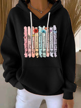 Women's Faith Print Casual Hoodie