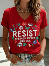 🔥Buy 3 Get 15% Off🔥Women's With No King Pattern Print Retro T-Shirt