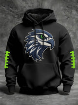 Men's Football Print Crew Neck Top