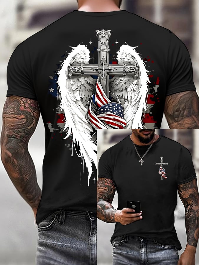 Men'S Casual Faith Print T-Shirt