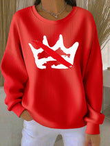 🔥Buy 3 Get 15% Off🔥Women's No Kings Print Round Neck Sweatshirt