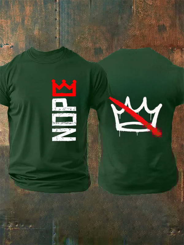 🔥Buy 3 Get 15% Off🔥Men's Nope, No Kings In America Print T-shirt
