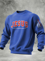 Men's Casual Christian Faith Printed Sweatshirt