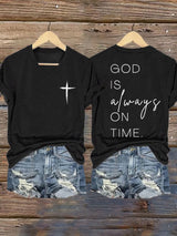Women's God Is Always On Time T-Shirt