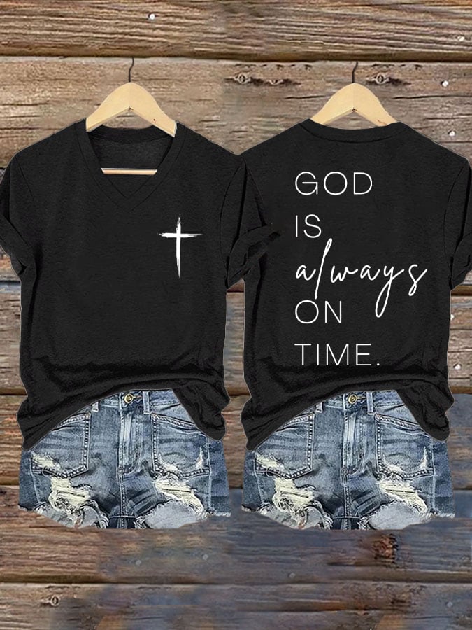 Women's God Is Always On Time T-Shirt