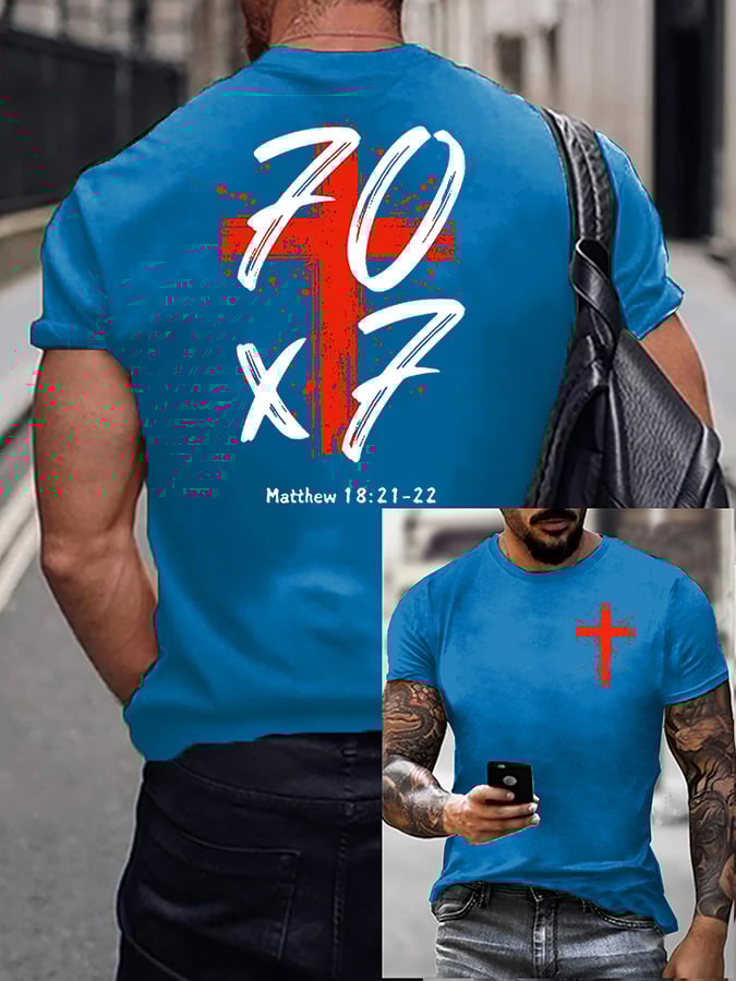 Men's Casual Printed Short-Sleeve T-Shirt