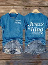 Women's  Jesus Is King Christian  T-Shirt