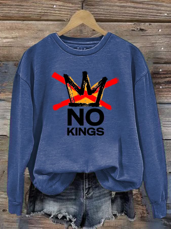 🔥Buy 3 Get 15% Off🔥Women's  America has No Kings Printed Casual Sweatshirt