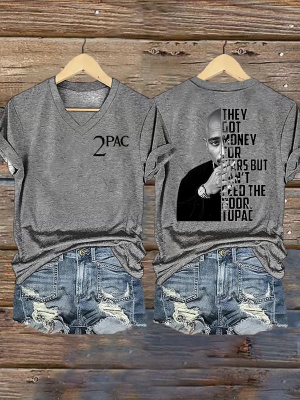 🔥Buy 3 Get 15% Off🔥Women's  2Pac Rapper Print T-Shirt