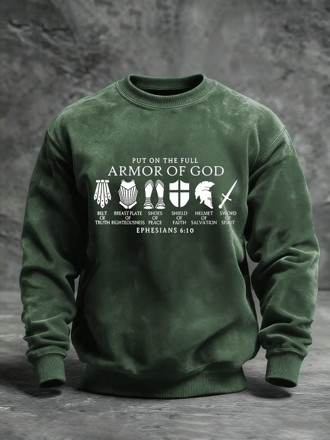 Men'S Casual Faith Print Hoodie