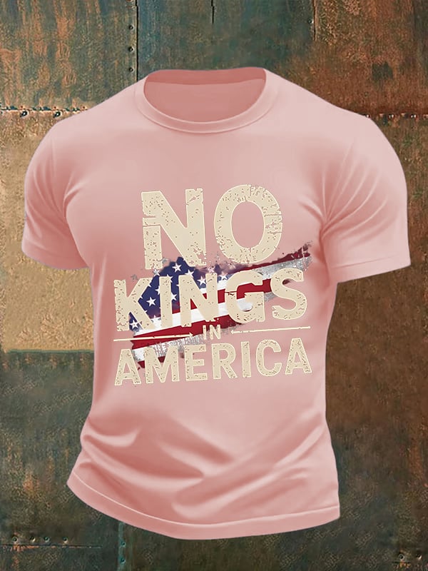 🔥Buy 3 Get 15% Off🔥Men's no kings in America print  T-Shirt