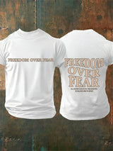 Men's  Freedom over fear Printed  Casual T-shirt