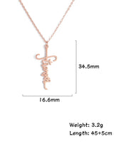 Women's Fashionable Personalized Cross Letter Strength Design Necklace