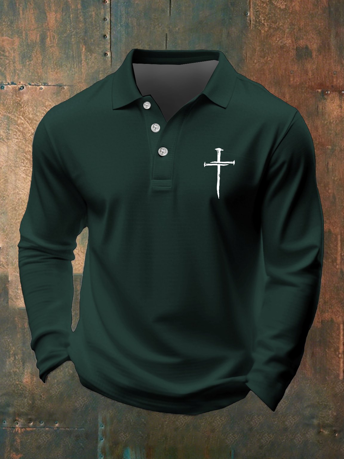 Men's Casual Faith Long Sleeve Polo
