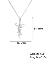Women's Fashionable Personalized Cross Letter Strength Design Necklace