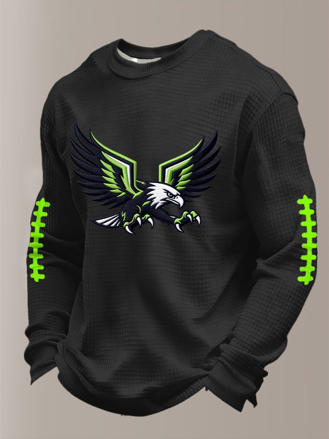 Men's Football Print Waffle T-Shirt