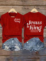 Women's  Jesus Is King Christian  T-Shirt