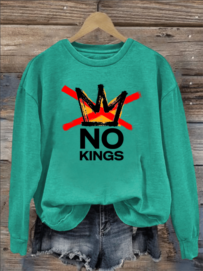 🔥Buy 3 Get 15% Off🔥Women's  America has No Kings Printed Casual Sweatshirt