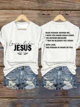 Women's Love Like Jesus Print Casual  T-Shirt