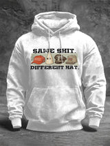 🔥Buy 3 Get 15% Off🔥Men'S Retro Same Shit Different Hat Print Casual Hoodie