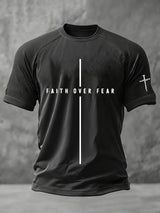 Men's Faith Print Casual T-Shirt