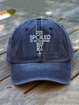 Unisex Blessed By God Spoiled By My Husband Protected By Both Baseball Cap