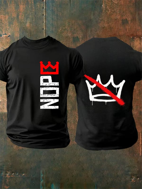 🔥Buy 3 Get 15% Off🔥Men's Nope, No Kings In America Print T-shirt